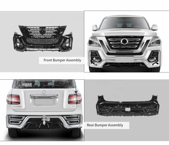 Body Kit include pp abs material front/rear bumper assembly for Nissan Patrol y62